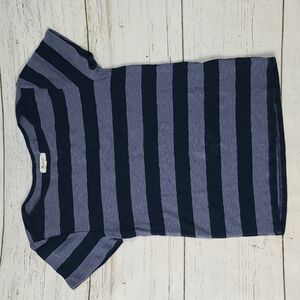 Madewell Blue Striped Short Sleeve Top Size Medium